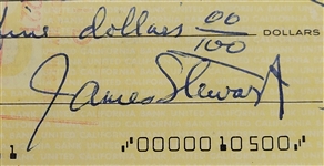 James Stewart Signed & Encapsulated Check PSA/DNA