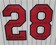 Bert Blyleven 2010 Minnesota Twins Inaugural Season Legends Game Used Uniform Signed and Inscribed Photo Matched w/Blyleven Signed Letter of Provenance