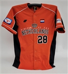 Bert Blyleven 2019 Kingdom of Netherlands Game Used Premier 12 Series Jersey Signed w/Blyleven Signed Letter of Provenance