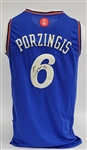 Kristaps Porzingis Autographed Authentic New York Knicks Jersey JSA