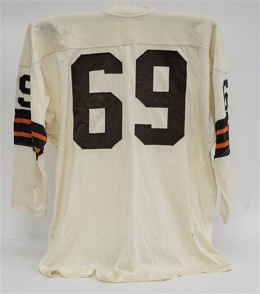 Jim Kanicki Mid-1960s Cleveland Browns Game Used Jersey w/ Dave Miedema LOA