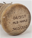 DJ LeMahieu 2017 Colorado Rockies Game Used & Autographed Bat MLB