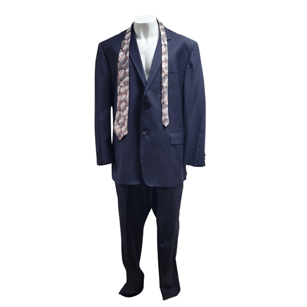 Bert Blyleven Custom Tailored Suit Coat and Baseball Tie Worn During Broadcast Career w/Blyleven Signed Letter of Provenance