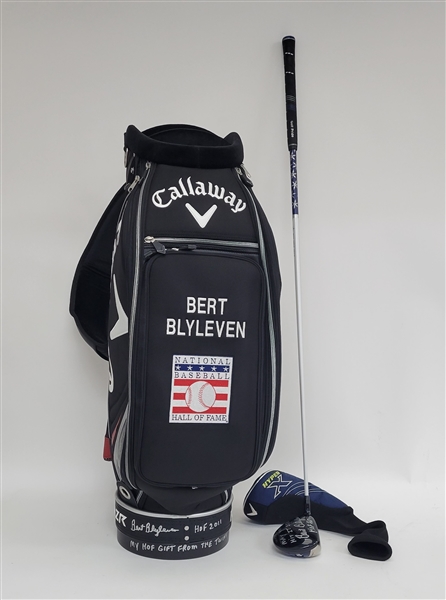 Bert Blyleven Signed Custom Callaway National Baseball Hall of Fame Golf Bag and Driver Gift From Minnesota Twins w/Blyleven Signed Letter of Provenance