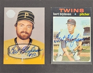 Bert Blyleven Lot of (5) Signed Baseball Cards Representing Various Teams He Played For Includes RC w/Blyleven Signed Letter of Provenance