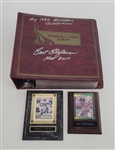 Bert Blyleven 1986 Baseball Card Collection Album and Card Plaques w/Blyleven Signed Letter of Provenance
