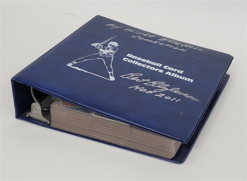 Bert Blyleven Baseball Card Collection Album Signed w/Blyleven Signed Letter of Provenance