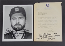 Bert Blyleven Minnesota Twins 1987 World Series Congratulations Letter from Skip Humphrey and Signed Photo w/Blyleven Signed Letter of Provenance