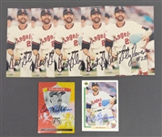 Bert Blyleven Lot of (7) Signed California Angels Photographs and Cards w/Blyleven Signed Letter of Provenance
