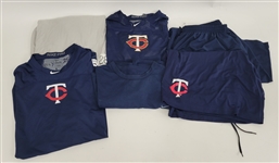 Bert Blyleven Lot of (6) Worn Minnesota Twins Shorts and Tee Shirts w/Blyleven Signed Letter of Provenance