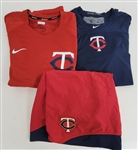 Bert Blyleven Lot of (3) Worn Minnesota Twins Tee Shirts and Shorts w/Blyleven Signed Letter of Provenance