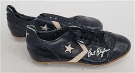Bert Blyleven Game Used Converse Spikes Signed w/Blyleven Signed Letter of Provenance