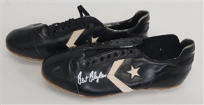 Bert Blyleven Game Used Converse Spikes Signed w/Blyleven Signed Letter of Provenance