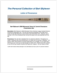 Bert Blyleven 2006 Minnesota Twins AL Central Champions Presentation Bat w/Blyleven Signed Letter of Provenance