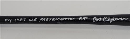 Bert Blyleven 1987 Minnesota Twins World Series Presentation Bat Signed w/Blyleven Signed Letter of Provenance