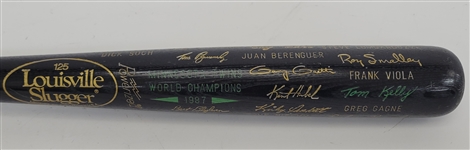 Bert Blyleven 1987 Minnesota Twins World Series Presentation Bat Signed w/Blyleven Signed Letter of Provenance