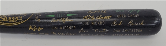 Bert Blyleven 1987 Minnesota Twins World Series Presentation Bat Signed w/Blyleven Signed Letter of Provenance