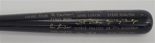 Bert Blyleven 1987 Minnesota Twins World Series Presentation Bat Signed w/Blyleven Signed Letter of Provenance