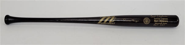 Bert Blyleven President Ronald Regan 100 Year Centennial Celebration Presentation Bat Signed w/Blyleven Signed Letter of Provenance