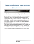 Bert Blyleven President Ronald Regan 100 Year Centennial Celebration Presentation Bat Signed w/Blyleven Signed Letter of Provenance