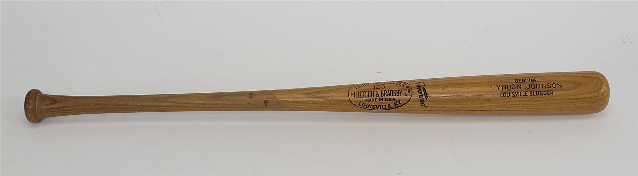 President Lyndon B Johnson 1965-68 Hillerich & Bradsby Co. Presentation Bat Owned by Bert Blyleven w/Blyleven Signed Letter of Provenance