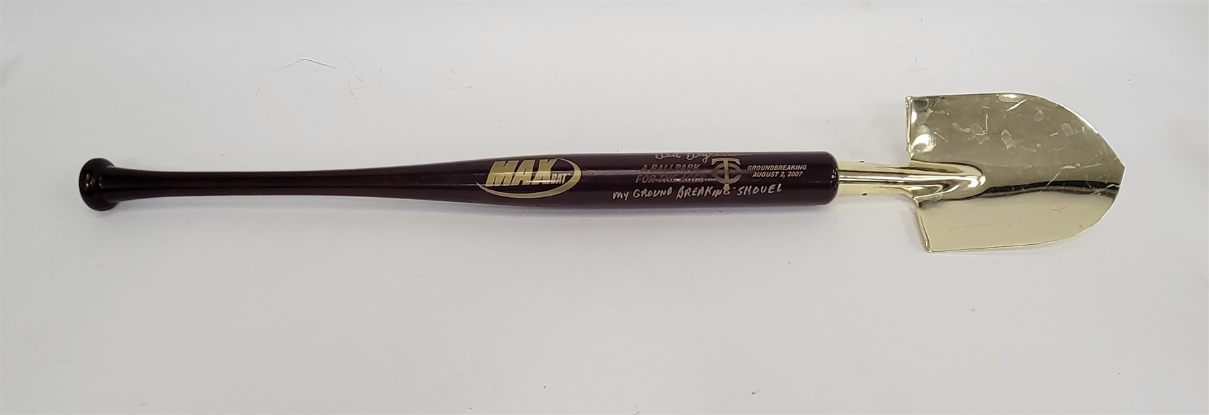 Bert Blyleven Minnesota Twins Target Field Ground Breaking Shovel Signed w/Blyleven Signed Letter of Provenance