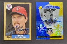 Bert Blyleven Lot of (7) Signed Minnesota Twins Photo Postcards and Baseball Cards w/Blyleven Signed Letter of Provenance