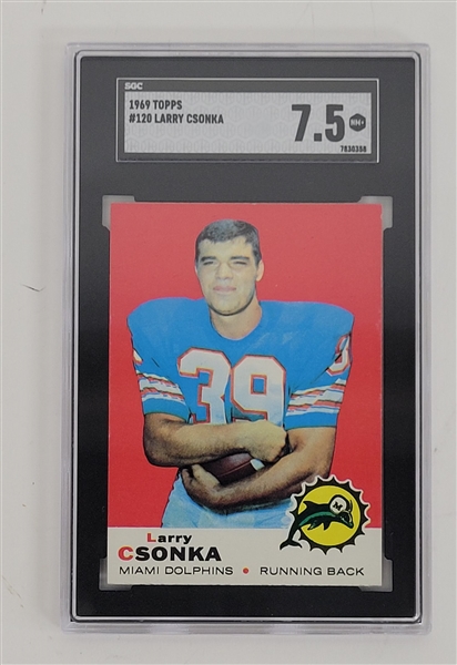 Larry Csonka 1969 Topps #120 Rookie Card SGC 7.5