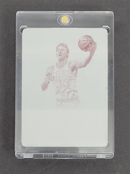 Larry Bird 2014-15 Panini National Treasures Game Changers Magenta Printing Plate Card 1/1