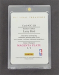 Larry Bird 2014-15 Panini National Treasures Game Changers Magenta Printing Plate Card 1/1