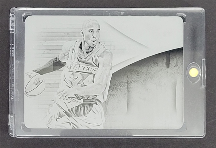 Kobe Bryant 2014-15 Panini Immaculate Collection Jersey Tags Black Printing Plate Card 1/1