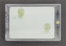Kobe Bryant/Jerry West 2013-14 Panini National Treasures Spanning Time Dual Signatures Yellow Printing Plate Card 1/1