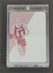 Jerry West 2013-14 Panini National Treasures NBA Game Gear Duals Magenta Printing Plate Card 1/1
