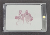 Kobe Bryant/Kevin Durant 2014-15 Panini Flawless Dual Diamond Memorabilia Magenta Printing Plate Card 1/1