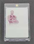 Julius Erving 2014-15 Panini Flawless Hall of Fame Autographs Magenta Printing Plate Card 1/1