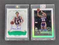 Jerry West 2017-18 Flawless Excellence Signatures & Magic Johnson 2020-21 One and One Cards