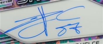 Travis Kelce 2019 Spectra Sky High Purple Autographed Card & Tyreek Hill 2018 Plates & Patches Autographed Card