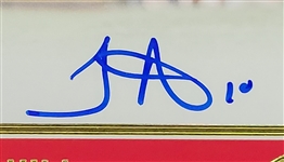 Travis Kelce 2019 Spectra Sky High Purple Autographed Card & Tyreek Hill 2018 Plates & Patches Autographed Card