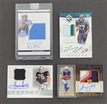 Lot of 4 Philip Rivers, Howie Long, Sony Michel, & Leonard Fournette Autographed Patch Cards