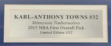 Karl-Anthony Towns Autographed & Framed 8x10 Photo LE #1/32