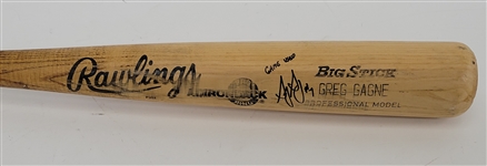 Greg Gagne Minnesota Twins Game Used & Autographed Bat w/ Twins LOA