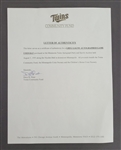 Greg Gagne Minnesota Twins Game Used & Autographed Bat w/ Twins LOA