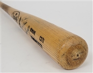 Steve Lombardozzi Minnesota Twins Game Used & Autographed Bat