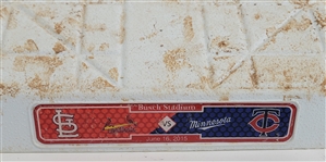 2015 Game Used Third Base From Byron Buxton's Third MLB Game MLB