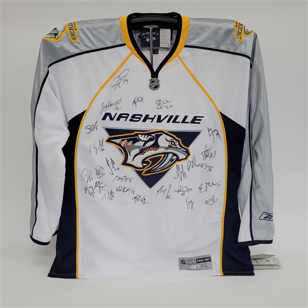 2005-06 Nashville Predators Team Signed Jersey w/ Beckett LOA