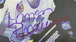 Brett Hull Autographed 8x10 Photo & Manon Rheaume Autographed Magazine Beckett