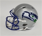 Steve Largent Autographed & HOF Inscribed Seattle Seahawks Full Size Replica Helmet