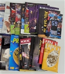 Lot of 41 Football & Baseball Magazines Including ESPN, Sports Illustrated, & Vikings Playbooks