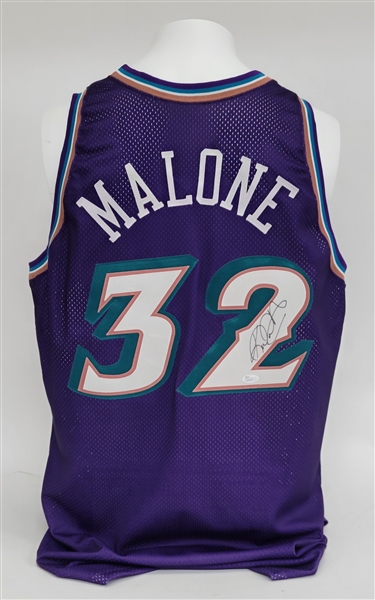 Karl Malone Autographed Utah Jazz Authentic 97-98 Pro-Cut Champion Jersey JSA