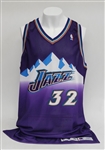 Karl Malone Autographed Utah Jazz Authentic 97-98 Pro-Cut Champion Jersey JSA